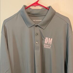 Phi Mu Ole Miss Gray Performance Polo Shirt
